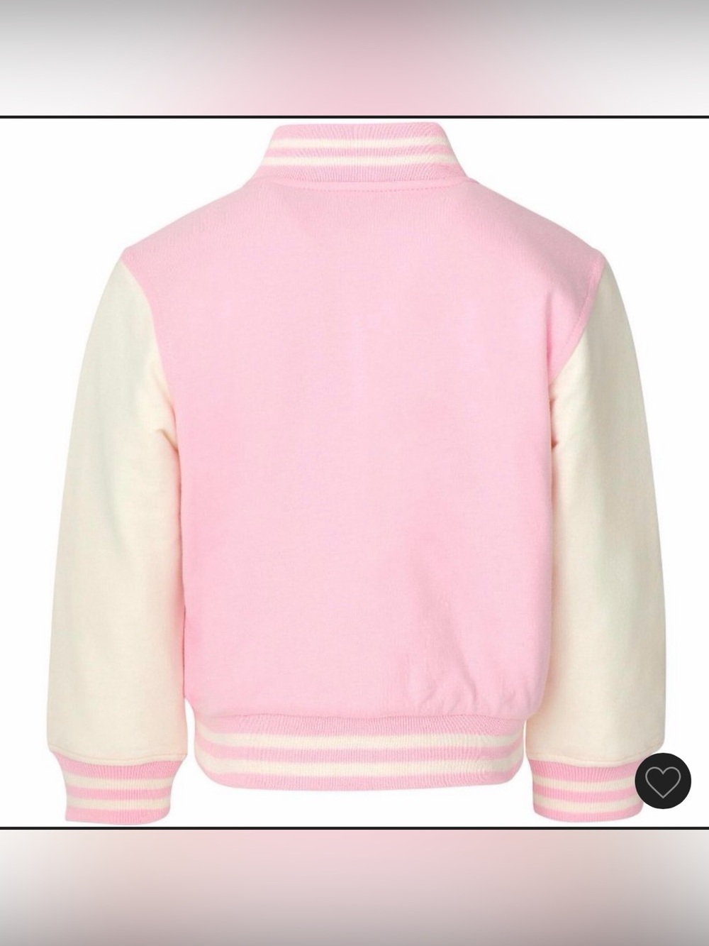 Barbie Girls' Pink & White Varsity Jacket - Picture 2 of 9